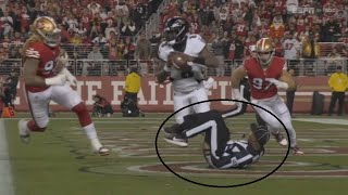 A Ref causes a Safety  San Francisco 49ers Vs Baltimore Ravens [upl. by Capwell]