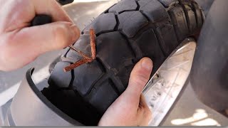 How To Plug A Motorcycle Tire [upl. by Donovan]