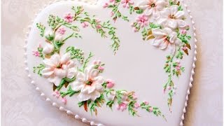 How to pipe Royal icing flowersMy little bakery [upl. by Binetta21]