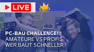 Vier PCs für ein Hallelujah SPEEDBAU Challenge  Amateur vs Profi pcbuild gamingpc [upl. by Uthrop]