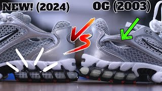 New 2024 vs OG 2003 Nike Air Zoom Spiridon Cage 2 Comparison Review [upl. by Gavra]