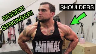 BIGGER STRONGER SHOULDERS WORKOUT  DUMBBELLS ONLY [upl. by Aehc863]