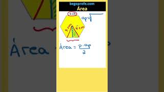 Área de un hexágono conociendo el lado begoprofe matematicas maths geometria areas [upl. by Losyram]