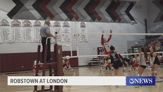 London Volleyball defeats Robstown in season opener [upl. by Gunilla]