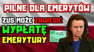 ⚡️PILNE DLA EMERYTÓW ZUS może zawiesić wypłatę emerytury Zmiany dla seniorów od 1 września [upl. by Notsgnal674]