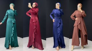 En Şık Tesettür Kombin Elbise Modelleri ✔️ Tesettür Elbise Modelleri  Hijab Dresses Collection [upl. by Votaw]