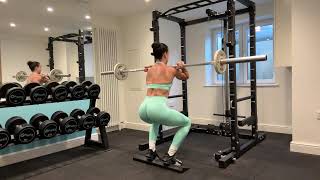 1 14 FRONT SQUAT  HEELS ELEVATED [upl. by Davidson]