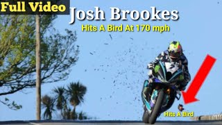 VIDEO Josh Brookes SCARY MOMENT Hits A Bird At 170 mph On Brey Hill IOM TT 2024 [upl. by Pennie286]