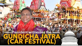 President Droupadi Murmu witnesses the Gundicha Jatra Car Festival of Lord Jagannath at Puri [upl. by Weksler927]