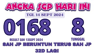 PREDIKSI SGP HARI INI 14 SEPTEMBER 2024  RUMUS SGP JITU HARI INI  BOCORAN SGP HARI INI  PAITO SGP [upl. by Acinom424]