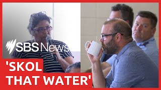 Officials challenged to drink tap water after mass fish kill in Menindee  SBS News [upl. by Ronald]