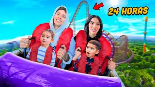 24 HORAS EN MONTAÑAS RUSAS EXTREMAS 🎢 😱 Juan de Dios Pantoja [upl. by Crotty]