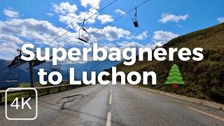 Driving from Superbagnères to BagnèresdeLuchon 🚗  Toyota RAV4 POV  Fall Mountain Drive [upl. by Blanka]