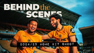 Joao Gomes photographs our new kit  Behind the scenes at Wolves 202425 home kit launch [upl. by Yennaiv391]