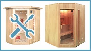 Sauna zum selber bauen Aufbau und Montage der RelaxXL RedsunXLBIG und weitere Saunen [upl. by Olram]