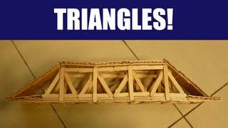 HOW TO Build a Strong Popsicle Stick Truss Bridge with Triangles [upl. by Nnaillek526]