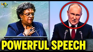 Barbados PM Mottley Powerful Speech at UNGA shocks the World [upl. by Ahker]