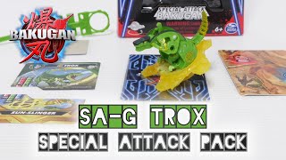 SPECIAL ATTACK TROX SINGLE PACK  Bakugan G3  BAKUGAN UNBOX [upl. by Rayshell]