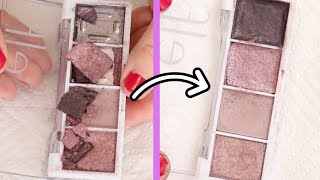 How to Fix Broken Eyeshadows  Easy Way to Repress Powder Makeup Shorts [upl. by Abe416]