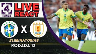 LIVE REACT BRASIL X URUGUAI  ELIMINATORIAS  19112024 [upl. by Tenn]