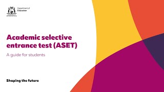 Academic Selective Entrance Test ASET A Guide for Students [upl. by Eyahc]