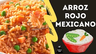 ARROZ ROJO MEXICANO SIN BATIR RECETA FACILALMA SAZON DE MI TIERRA [upl. by Waters]