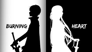 Sword Art Online AMV  Burning Heart [upl. by Juan]