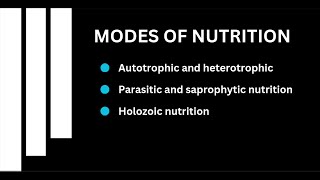 Modes Of Nutrition I Life Processes I Digestion I Biology [upl. by Eimmit]