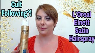 Loreal Elnett Satin Hairspray Trying it for the first time [upl. by Grath]