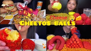 CHEETOS CHEESE BALLSCHESSE AND CRISPYCHEESE SAUSEstellaasmrcheeroscheeseballseatingmukbang [upl. by Tellford]