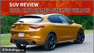 2022 Alfa Romeo Stelvio Veloce  SUV Review  Drivingca [upl. by Vergos]