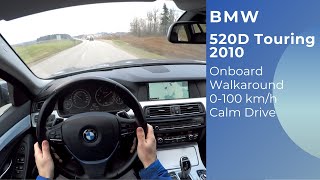 2010 BMW 520d Touring Onboard Acceleration [upl. by Goodill]