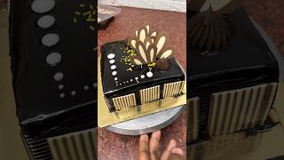 Square chocolate truffle cake decoration idea chocolatecake trufflecake cake shortsfeed shorts [upl. by Nelrac]