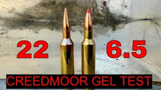 22 Creedmoor vs 65 Creedmoor Ballistic Gel And Water Jug Test [upl. by Ydoj]