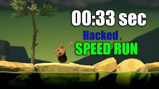 Getting Over It Finished In Under 33sec Hacked Speedrun [upl. by Tannenbaum215]