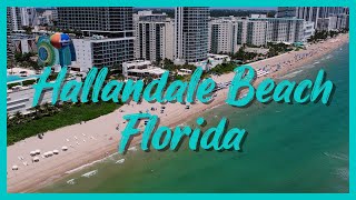 Hallandale Beach Florida  Wonderful Aerial Views with a Shark Sighting 4K [upl. by Ecinereb]