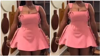 How to cut and sew a short dress with side flay and straps [upl. by Danelle]