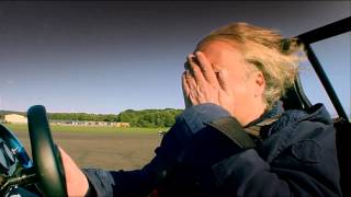 Top Gear  James Mays high pitched reaction to the Caterham 620Rs acceleration [upl. by Euqilegna]