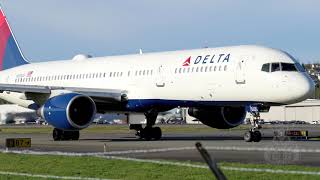 Delta 757251 Taxi And Takeoff From Boeing Field [upl. by Ernesto]