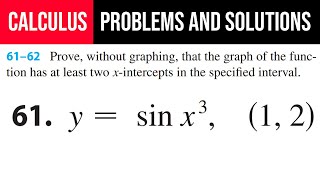 61 Prove without graphing that the graph of the function has at least two xintercepts in the [upl. by Boniface287]