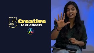 5 Creative text effects on Davinci resolve  Beginners guide  Custom text [upl. by Akinit]