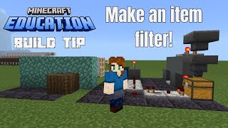 Minecraft Education Tip Make an item filter [upl. by Trenna518]