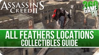 Assassins Creed II All Feathers Locations  In Memory of Petruccio Achievement  Trophy Guide [upl. by Aihseya]