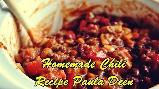 Homemade Chili Recipe Paula Deen [upl. by Ahsinak862]