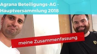 AGRANA Beteiligungs AG Hauptversammlung 2018  meine Zusammenfassung [upl. by Gnirol]