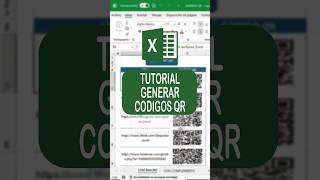 COMO GENERAR CODIGO QR EN EXCEL Excel Exceltips Exceltutorial Shorts Youtubeshorts Short [upl. by Notnirb]