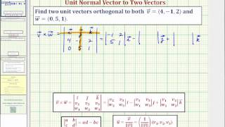 Ex Find Two Unit Vectors Orthogonal to Two Given Vectors [upl. by Aicetal]