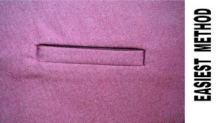 How to make single Welt Pocket  Easiest method  Tutorial  DIY  Sew Welt Pocket [upl. by Airdnax181]