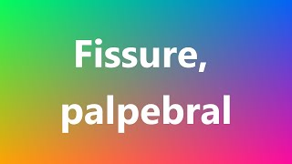 Fissure palpebral  Medical Definition and Pronunciation [upl. by Cutler606]