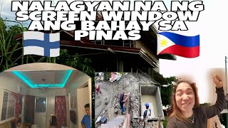 PINAGAWANG BAHAY SA PINAS🇵🇭NILAGYAN NA NG SCREEN ANG SLINDING DOORUPDATE SA BAHAY SA PINAS🇵🇭 [upl. by Cinda]